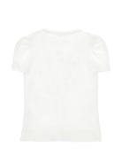 T-shirt per bambina Monnalisa Kids bianca con stampa grafica 71H603 8201 0001 MONNALISA KIDS 