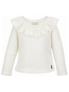 T-shirt per bambina Monnalisa Kids bianca con colletto con ruches 71H611 8214 0001 MONNALISA KIDS 