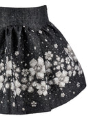 Grigio per bambina Monnalisa Kids grigia con stampa grafica floreale 71H705 8661 5099 MONNALISA KIDS 