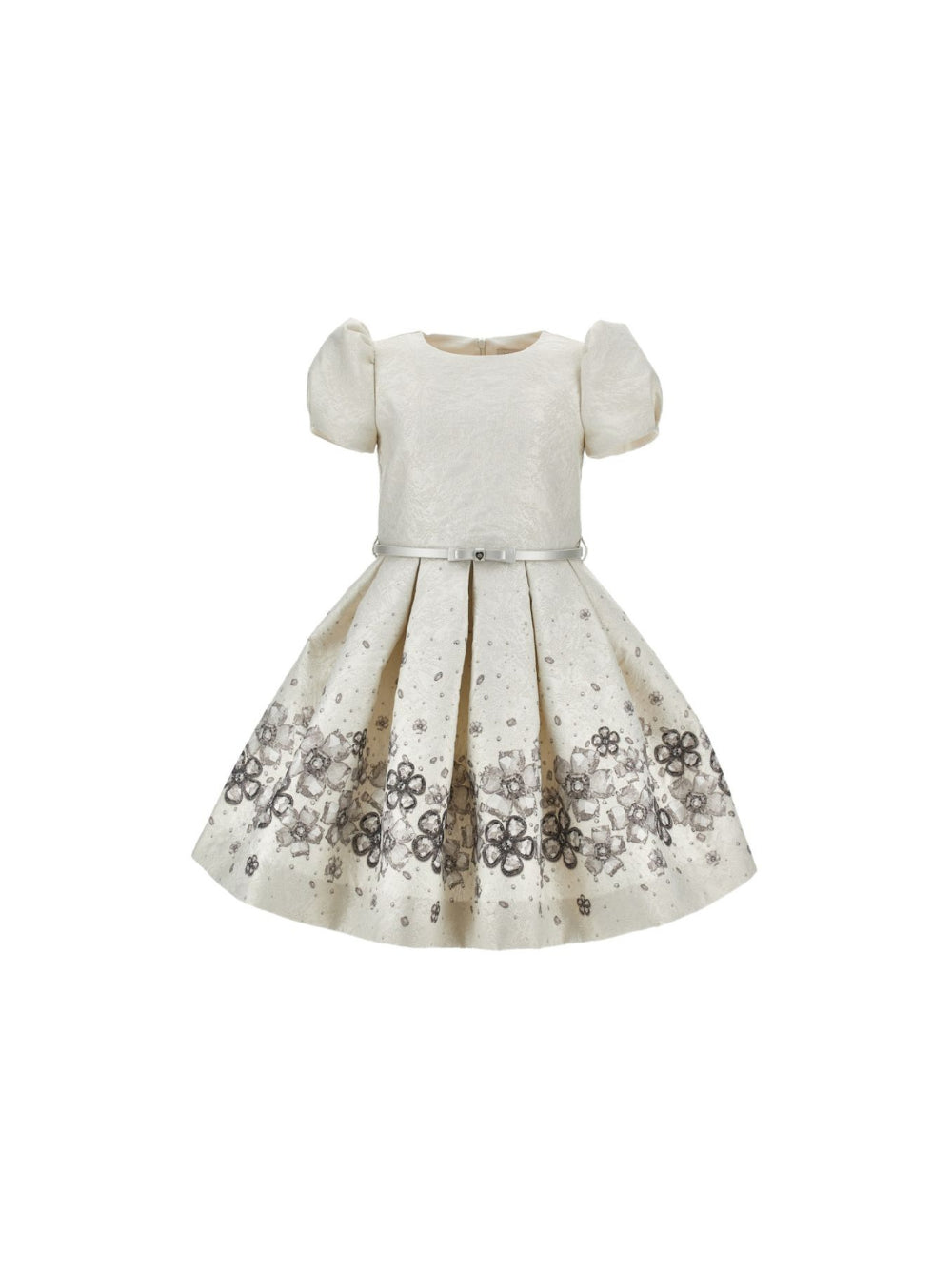 Abito per bambina Monnalisa Kids bianco svasato a fiori 71H907 8661 0299 MONNALISA KIDS 