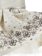 Abito per bambina Monnalisa Kids bianco svasato a fiori 71H907 8661 0299 MONNALISA KIDS 