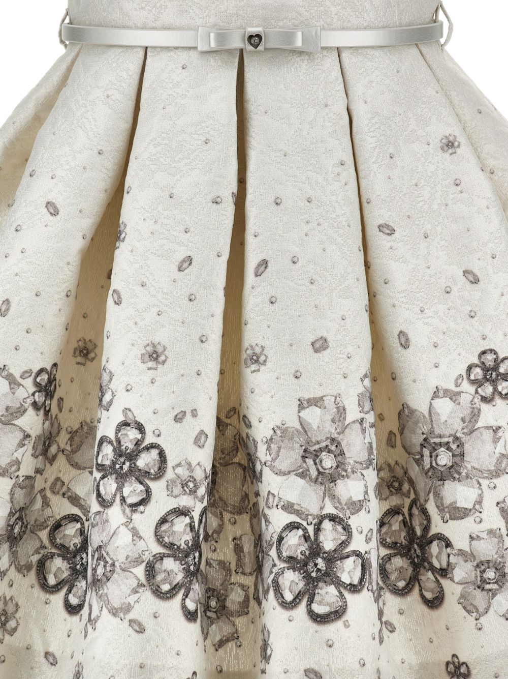 Abito per bambina Monnalisa Kids bianco svasato a fiori 71H907 8661 0299 MONNALISA KIDS 