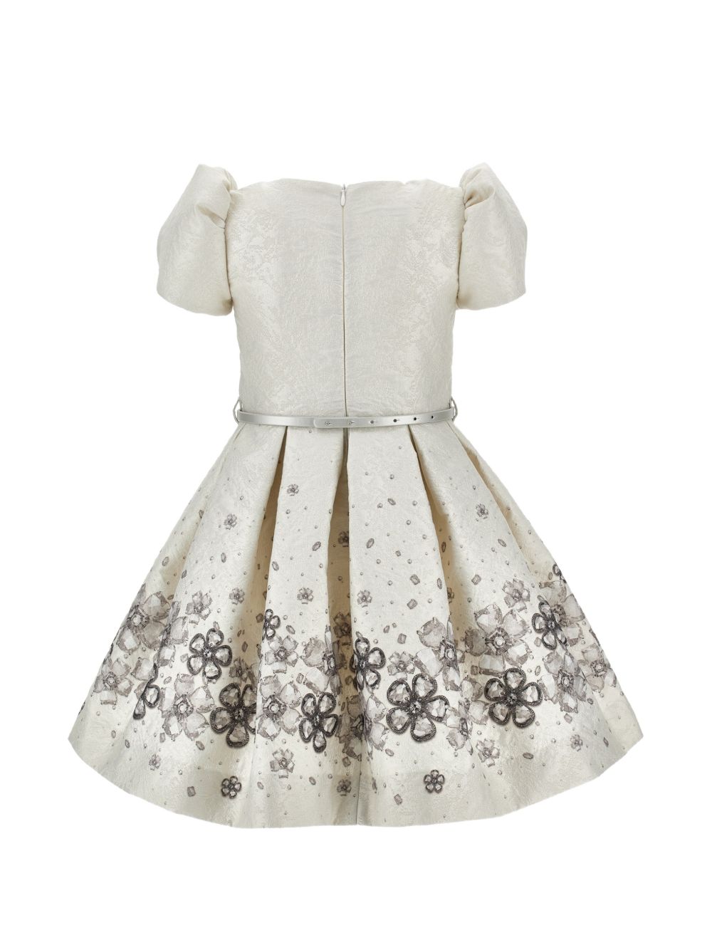 Abito per bambina Monnalisa Kids bianco svasato a fiori 71H907 8661 0299 MONNALISA KIDS 