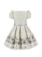 Abito per bambina Monnalisa Kids bianco svasato a fiori 71H907 8661 0299 MONNALISA KIDS 
