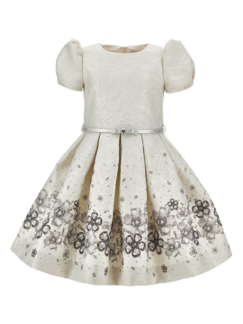 Abito per bambina Monnalisa Kids bianco svasato a fiori 71H907 8661 0299 MONNALISA KIDS 