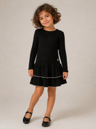 Abito per bambina Monnalisa Kids nero con decorazione 71H908 8214 0050 MONNALISA KIDS 