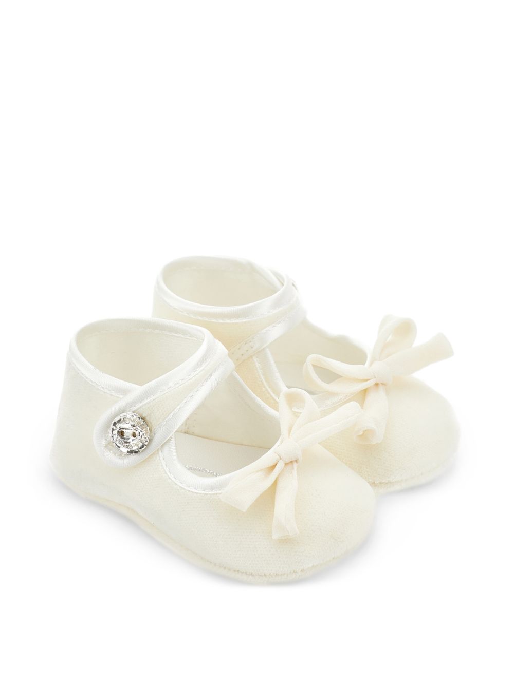 Ballerine per neonata Monnalisa Kids biance con dettaglio con fiocco 73H001 8803 0001 MONNALISA KIDS 
