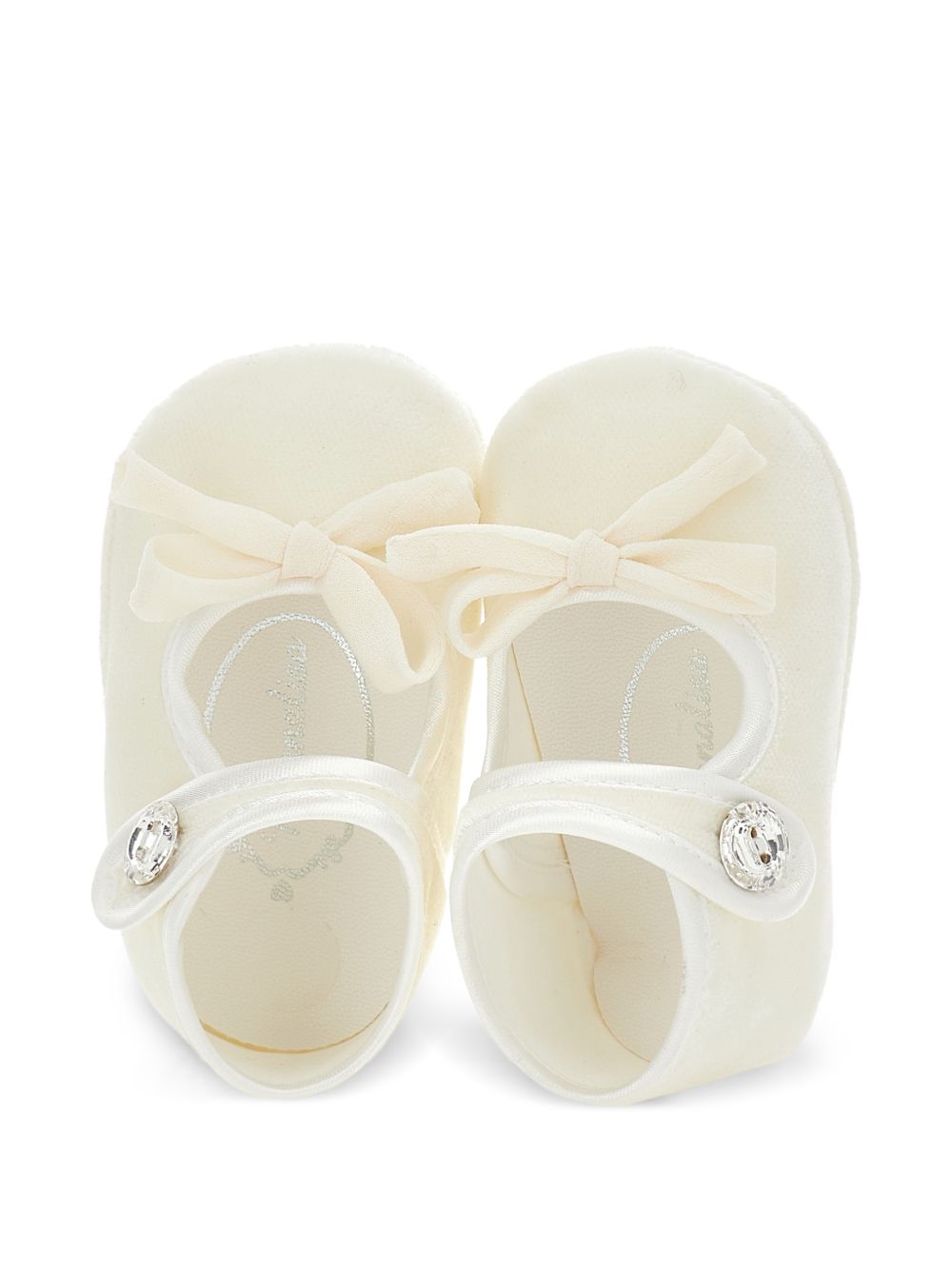 Ballerine per neonata Monnalisa Kids biance con dettaglio con fiocco 73H001 8803 0001 MONNALISA KIDS 