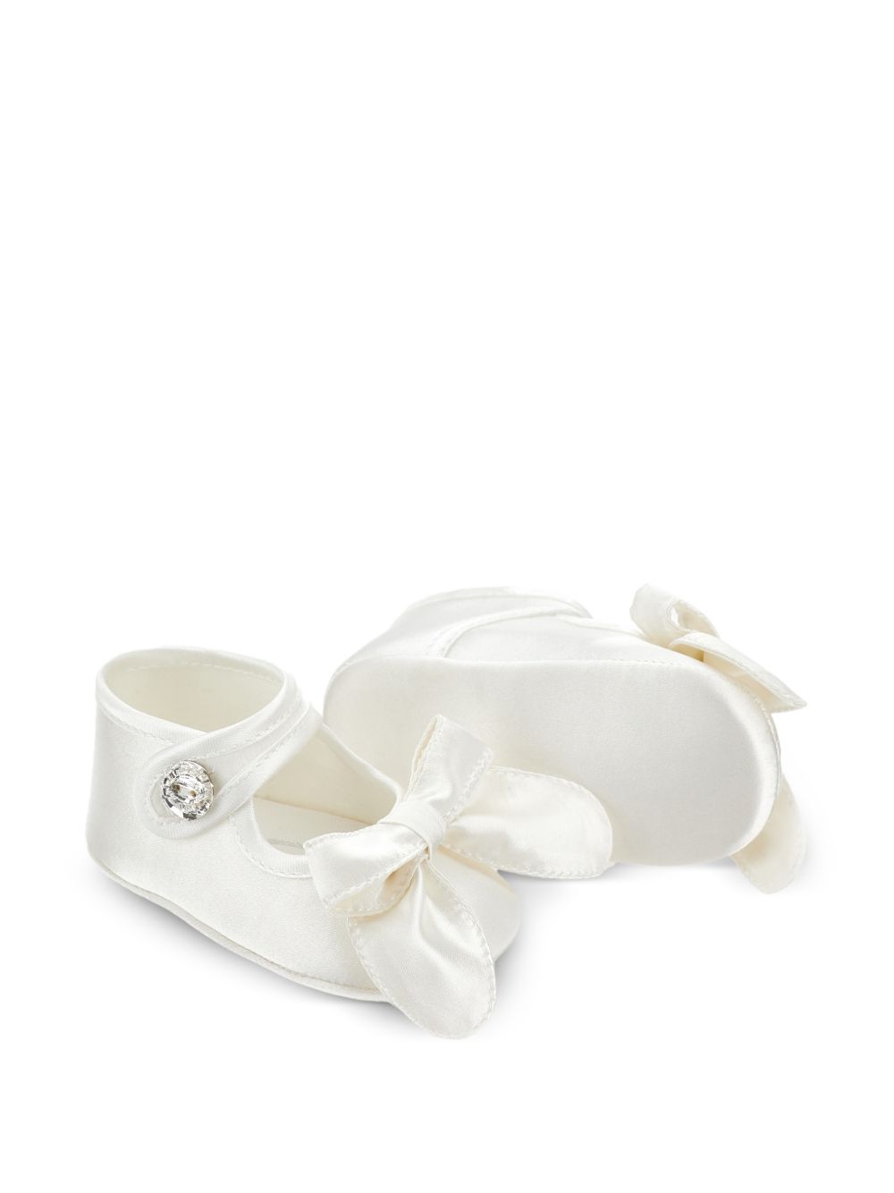 Scarpine primi passi per neonata Monnalisa Kids bianche con fiocchi sul davanti 73H002 8130 0001 MONNALISA KIDS 