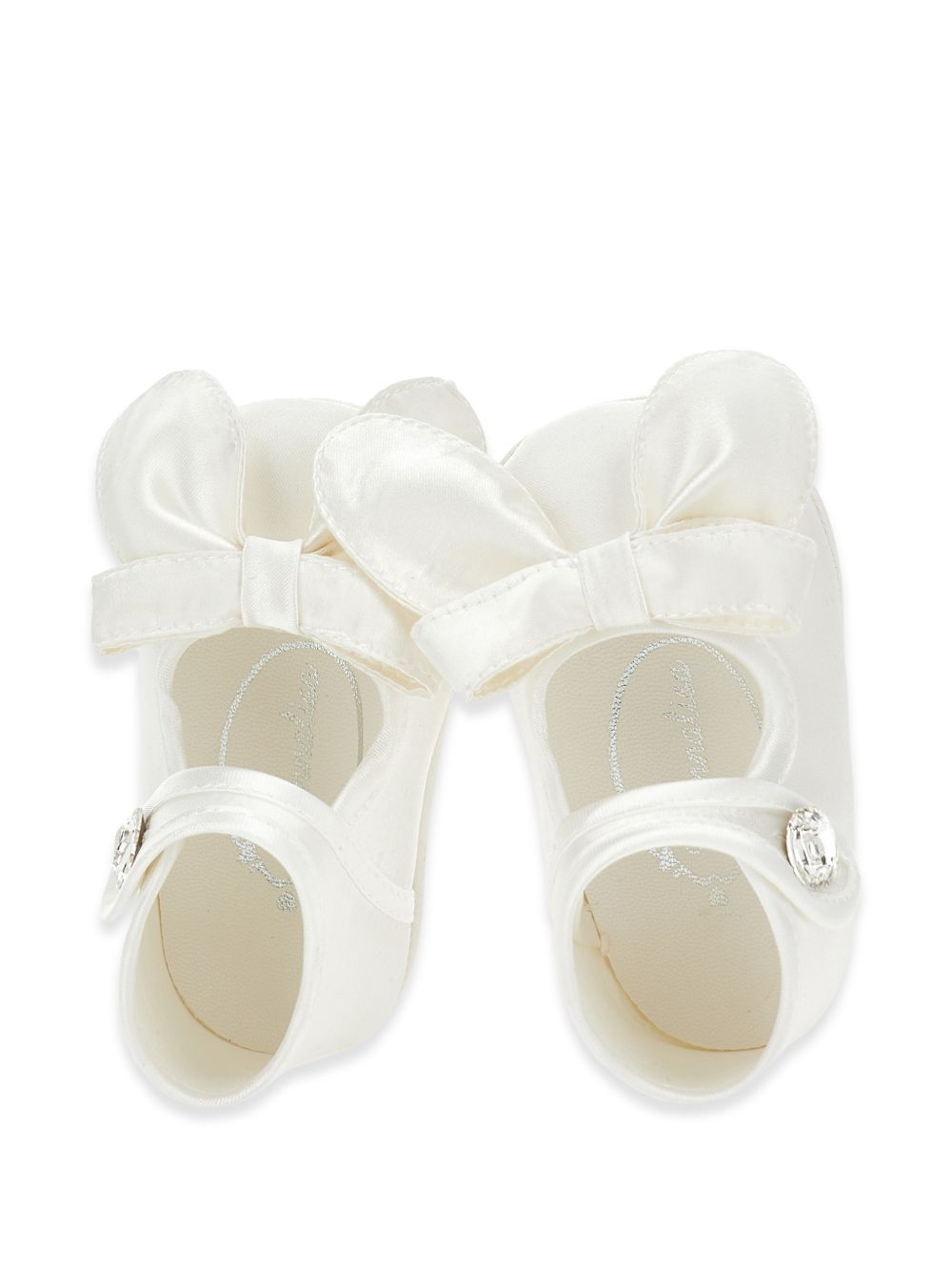 Scarpine primi passi per neonata Monnalisa Kids bianche con fiocchi sul davanti 73H002 8130 0001 MONNALISA KIDS 