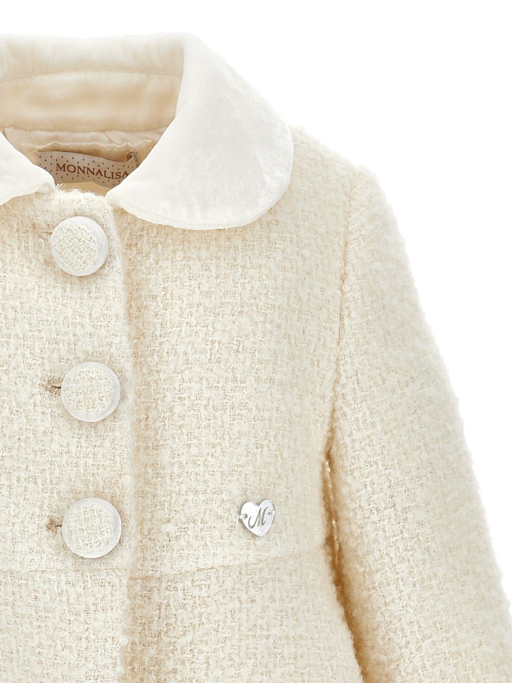 Cappotto per neonata Monnalisa Kids beige con trama bouclé 73H100 8317 0002 MONNALISA KIDS 