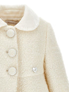 Cappotto per neonata Monnalisa Kids beige con trama bouclé 73H100 8317 0002 MONNALISA KIDS 