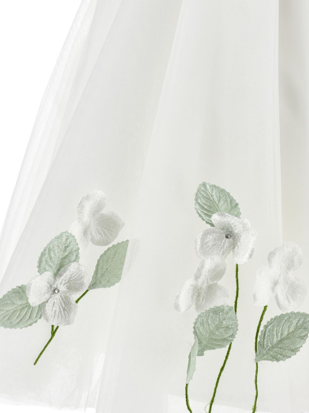 Abito per neonata Monnalisa Kids bianco in tulle con applicazione floreale 73H900 8078 0001 MONNALISA KIDS 