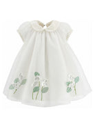 Abito per neonata Monnalisa Kids bianco in tulle con applicazione floreale 73H900 8078 0001 MONNALISA KIDS 