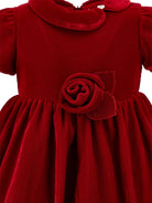 Abito per neonata Monnalisa Kids rosso in velluto 73H901 8803 0043 MONNALISA KIDS 