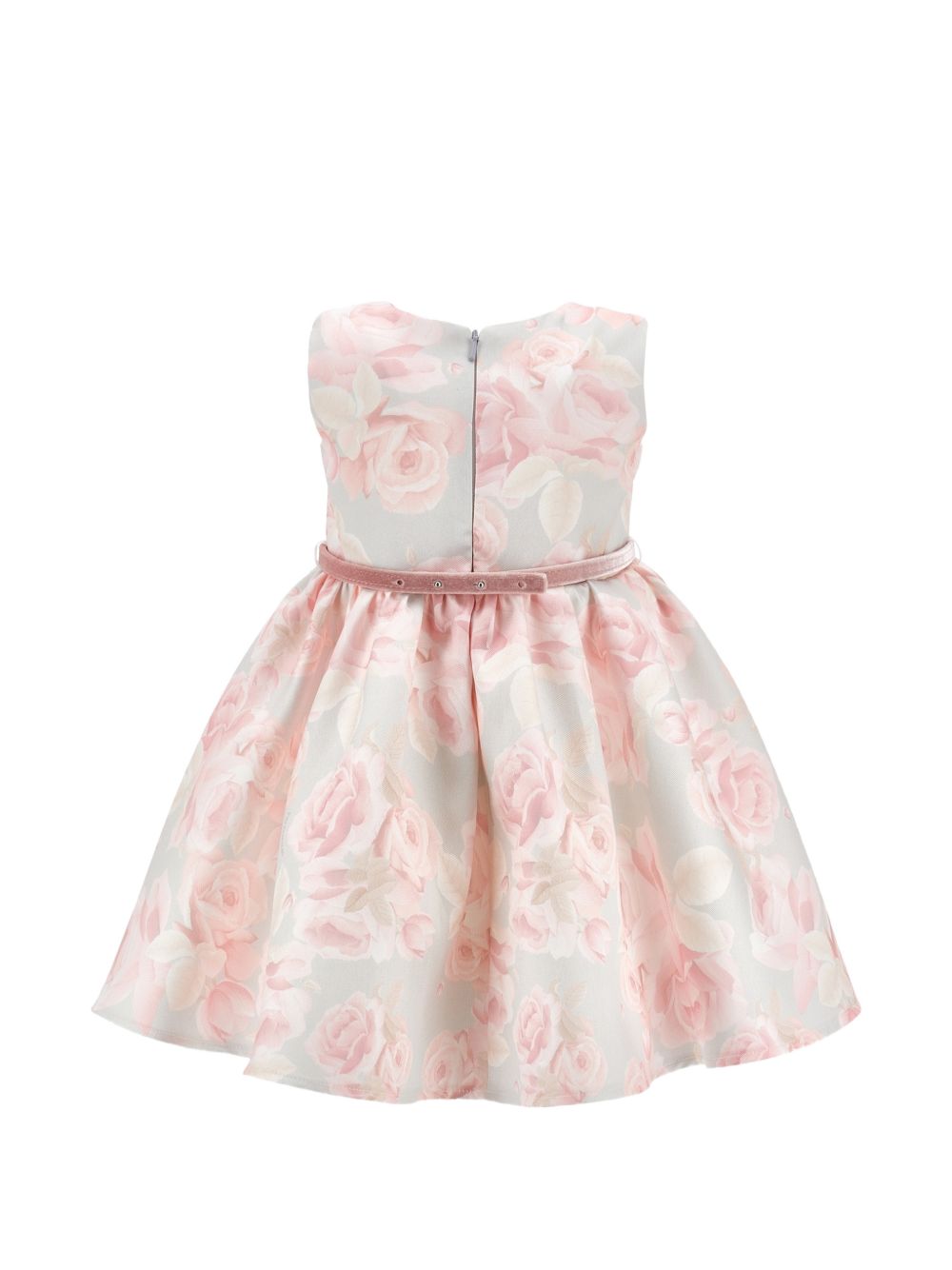 Abito per neonata Monnalisa Kids rosa a fiori con cintura 73H902 8610 3391 MONNALISA KIDS 