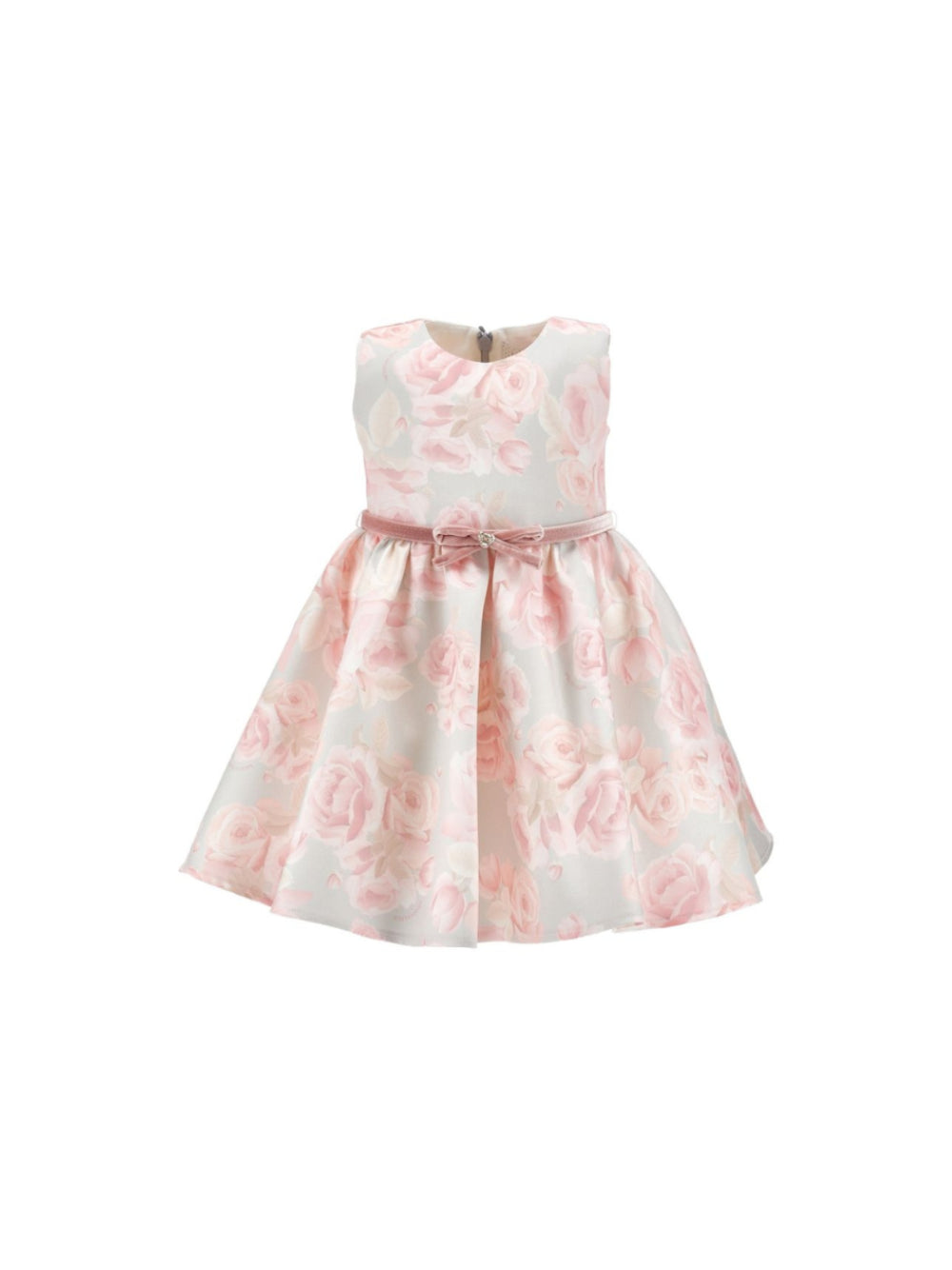 Abito per neonata Monnalisa Kids rosa a fiori con cintura 73H902 8610 3391 MONNALISA KIDS 