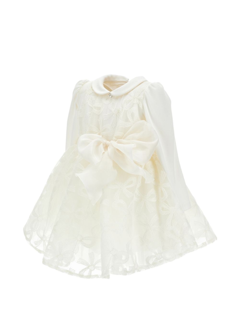 Abito per neonata Monnalisa Kids bianco con dettaglio fiocco 73H905 8973 0001 MONNALISA KIDS 