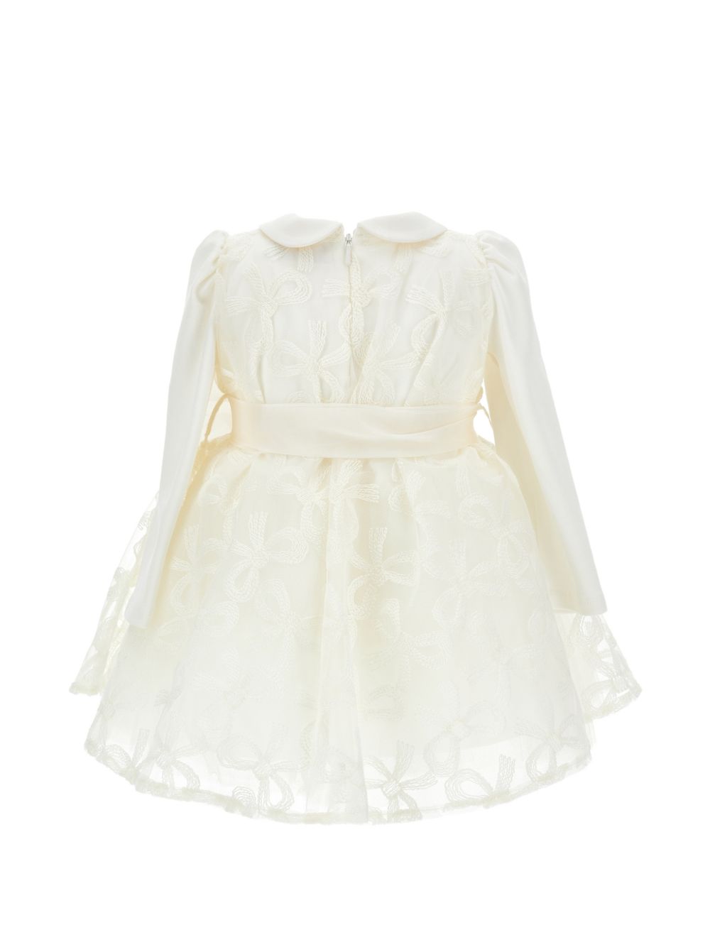 Abito per neonata Monnalisa Kids bianco con dettaglio fiocco 73H905 8973 0001 MONNALISA KIDS 