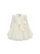 Abito per neonata Monnalisa Kids bianco con dettaglio fiocco 73H905 8973 0001 MONNALISA KIDS 