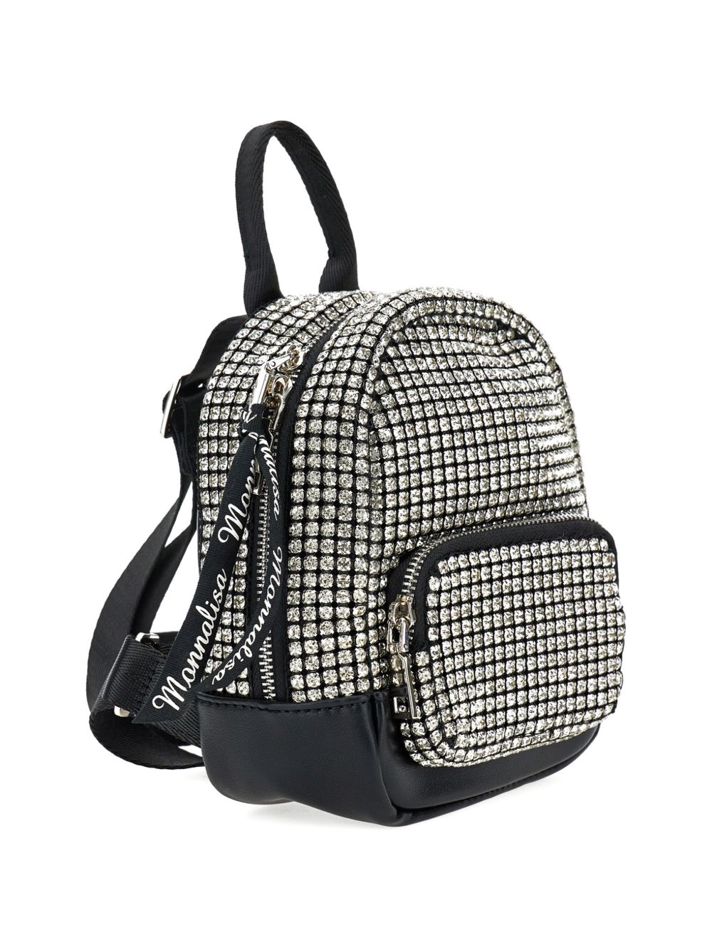 Zaino per bambina Monnalisa Kids nero con dettagli con strass 79H002 8069 0050 MONNALISA KIDS 