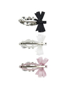 Set di 3 fermagli per bambina Monnalisa Kids multicolore con cristalli 79H099 8088 0084 MONNALISA KIDS 