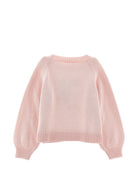 Maglione per bambina Monnalisa Kids rosa con stampa grafica floreale 79H600 8062 0091 MONNALISA KIDS 