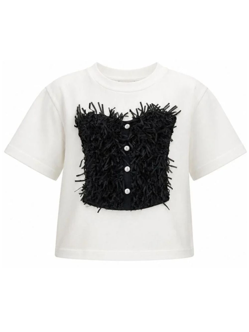 T-shirt per bambina Monnalisa Kids bianca con stampa sul davanti 79H606 8049 0150 MONNALISA KIDS 