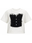 T-shirt per bambina Monnalisa Kids bianca con stampa sul davanti 79H606 8049 0150 MONNALISA KIDS 