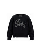 Maglione per bambina Monnalisa Kids nero con decorazione in cristalli 79H608 8060 5075 MONNALISA KIDS 