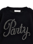 Maglione per bambina Monnalisa Kids nero con decorazione in cristalli 79H608 8060 5075 MONNALISA KIDS 