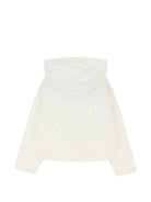 Felpa per bambina Monnalisa Kids bianca con decorazione strass 79H609 8702 0001 MONNALISA KIDS 