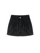 Gonna per bambina Monnalisa Kids nera con texture denim 79H701 8043 0031 MONNALISA KIDS 