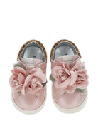 Sneakers per bambina Monnalisa Kids rosa con applicazione fiore in rilievo 83H001 8777 0194 MONNALISA KIDS 
