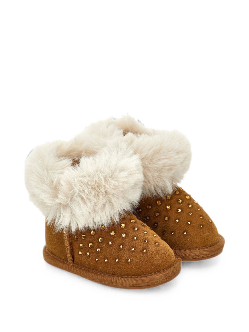 Stivali per bambina Monnalisa Kids marrone con strass 83H003 8775 0006 MONNALISA KIDS 