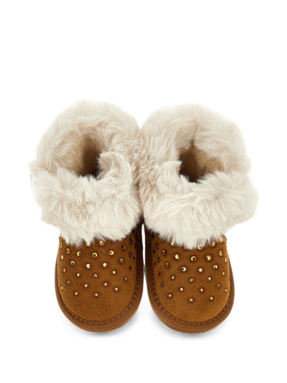 Stivali per bambina Monnalisa Kids marrone con strass 83H003 8775 0006 MONNALISA KIDS 