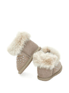 Stivali per bambina Monnalisa Kids beige con strass 83H003 8775 0033 MONNALISA KIDS 