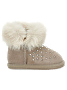 Stivali per bambina Monnalisa Kids beige con strass 83H003 8775 0033 MONNALISA KIDS 