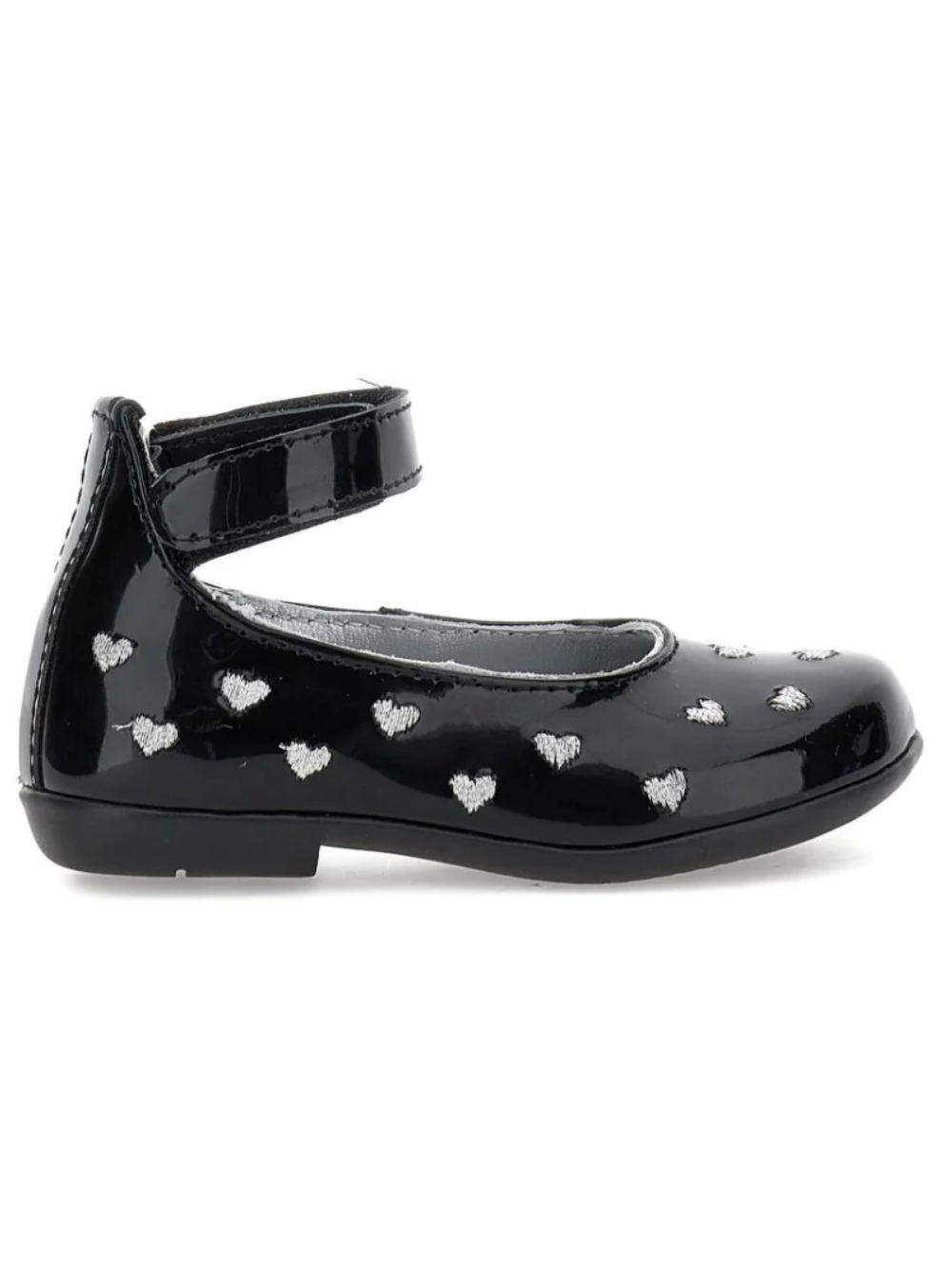 Ballerine per bambina Monnalisa Kids nere con motivo a cuori 83H005 8784 0050 MONNALISA KIDS 