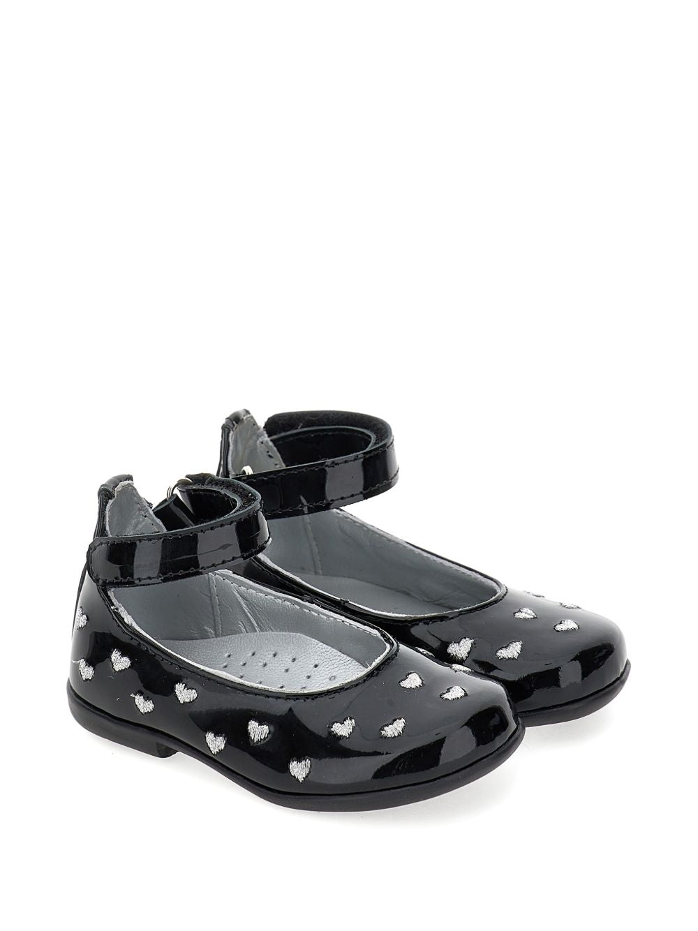 Ballerine per bambina Monnalisa Kids nere con motivo a cuori 83H005 8784 0050 MONNALISA KIDS 
