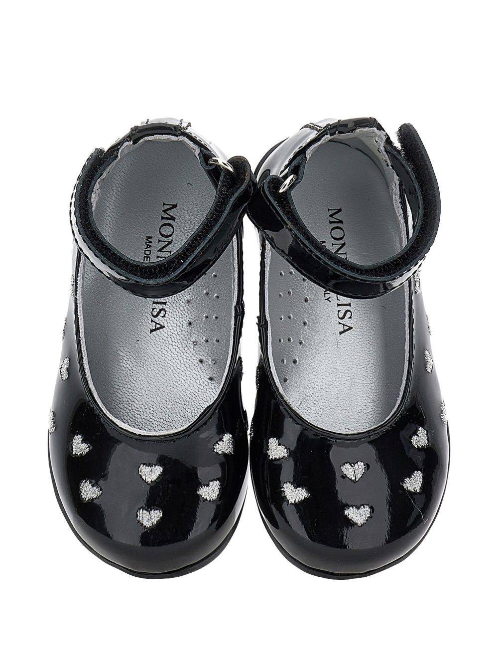 Ballerine per bambina Monnalisa Kids nere con motivo a cuori 83H005 8784 0050 MONNALISA KIDS 