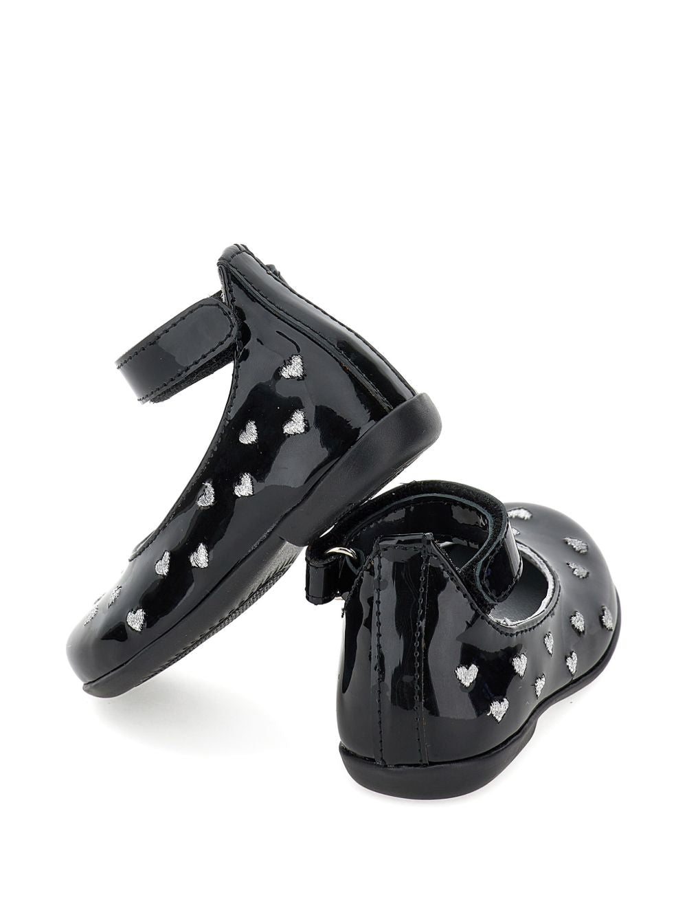 Ballerine per bambina Monnalisa Kids nere con motivo a cuori 83H005 8784 0050 MONNALISA KIDS 