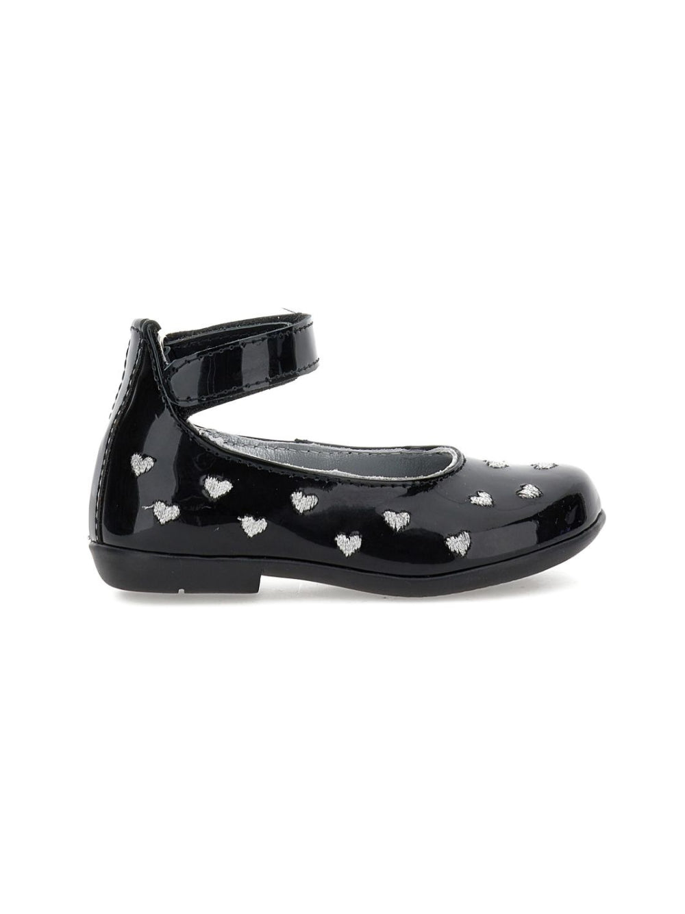 Ballerine per bambina Monnalisa Kids nere con motivo a cuori 83H005 8784 0050 MONNALISA KIDS 