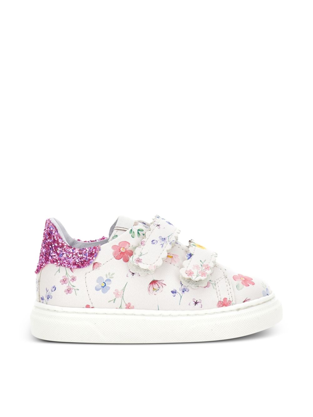 Sneakers per bambina Monnalisa Kids bianche con stampa a fiori 83H007 8771 0063 MONNALISA KIDS 