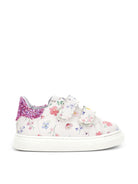 Sneakers per bambina Monnalisa Kids bianche con stampa a fiori 83H007 8771 0063 MONNALISA KIDS 