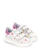 Sneakers per bambina Monnalisa Kids bianche con stampa a fiori 83H007 8771 0063 MONNALISA KIDS 