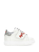 Sneakers per bambina Monnalisa Kids bianche con dettaglio glitter 83H008 8771 0143 MONNALISA KIDS 