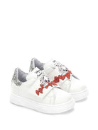 Sneakers per bambina Monnalisa Kids bianche con dettaglio glitter 83H008 8771 0143 MONNALISA KIDS 