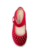 Ballerine per bambina Monnalisa Kids rosse con dettagli strass 83H010 8788 0043 MONNALISA KIDS 