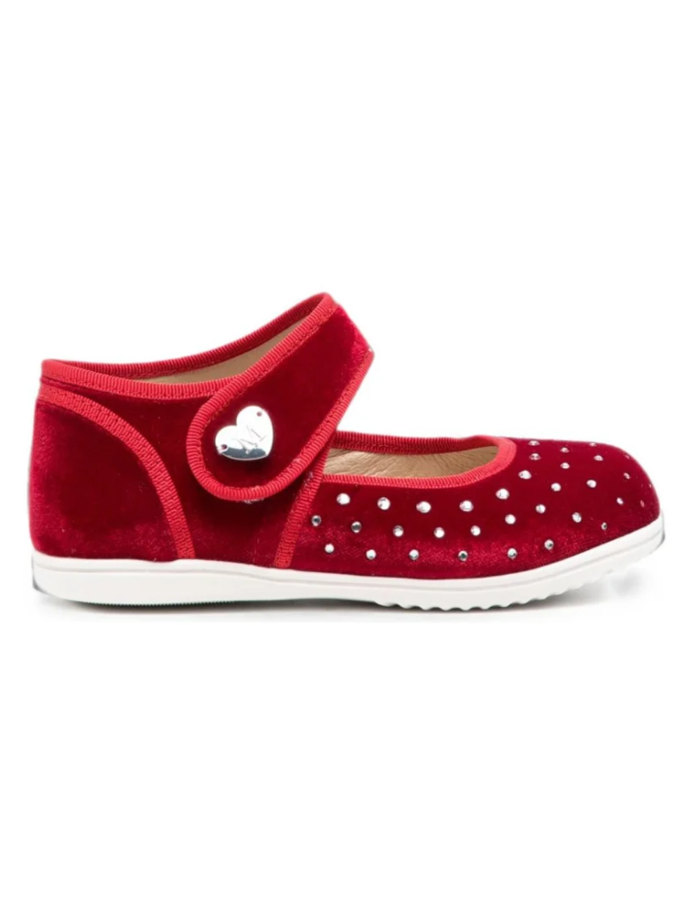 Ballerine per bambina Monnalisa Kids rosse con dettagli strass 83H010 8788 0043 MONNALISA KIDS 